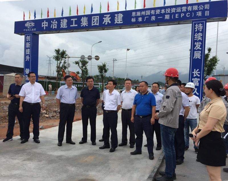 國藥集團總經(jīng)理佘魯林一行考察州高新區(qū)標準廠房項目建設情況